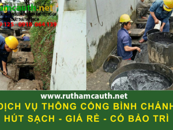 Dịch vụ thông cống nghẹt Bình Chánh phục vụ tận nơi nhanh chóng