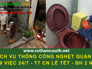 Dịch vụ thông cống nghẹt Quận 6 công nghệ cao sạch 100 phần trăm