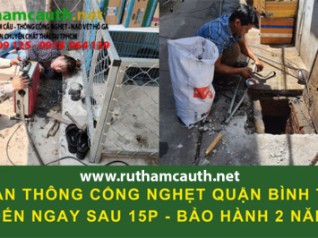 Dịch vụ thông cống nghẹt Bình Tân chuyên khu dân cư nhà trọ