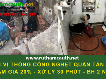 Dịch vụ thông cống nghẹt Tân Phú máy móc hiện đại