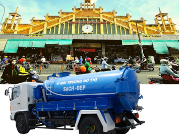 Thông cống nghẹt tại chợ Tân Định